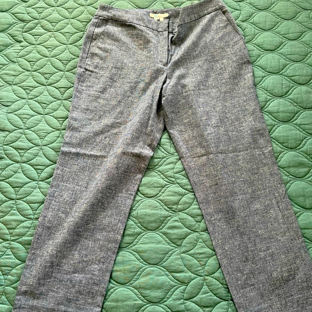 Boden linen blend 7/8 cropped Mina pants NWOT- 8P